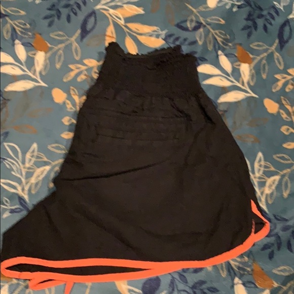 Love Tree Black w/coral linen shorts - Picture 5 of 5